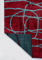 Rope Turquoise - Red Rug