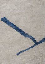 Wave Navy Blue - White Rug