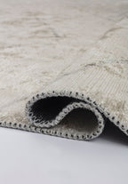 Wave Light Grey - White Rug