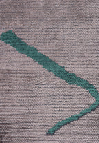 Wave Dark Green - Light Grey Rug