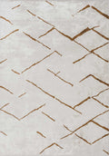 Wave Cacao - White Rug