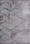 Wave Petrol - Light Grey Rug