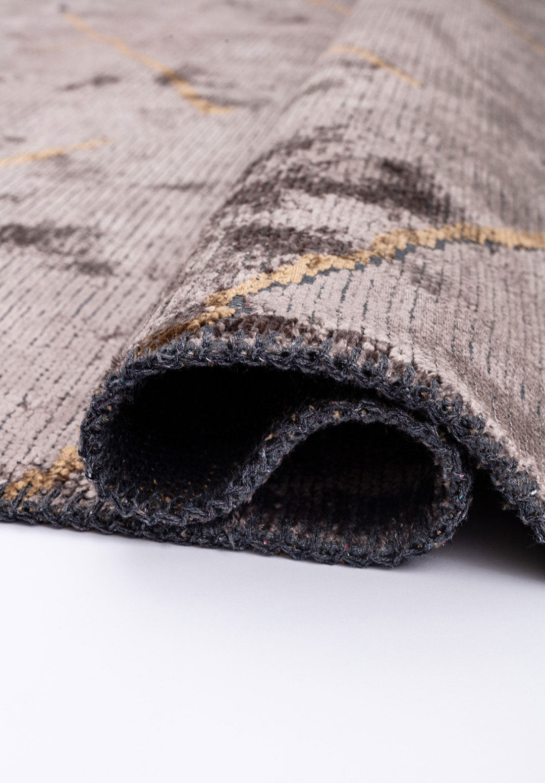 Wave Light Brown - Dark Grey Rug