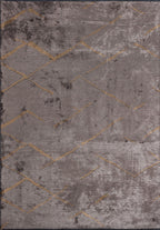 Wave Light Brown - Dark Grey Rug