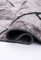 Wave Matte Black - Light Grey Rug