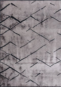 Wave Matte Black - Light Grey Rug