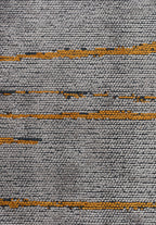 Flow Mustard - Light Grey Rug