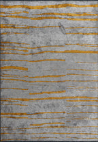 Flow Mustard - Light Grey Rug