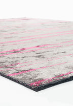 Flow Pink - Grey Rug