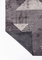 Lines Charcoal - Beige Rug