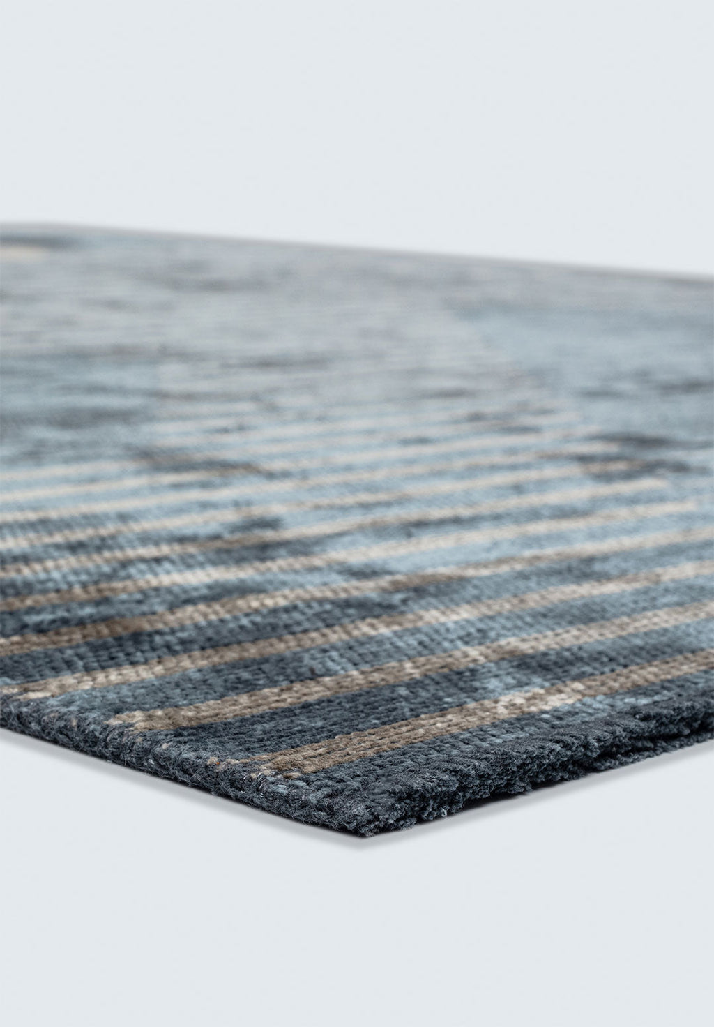 Lines Blue - Beige Rug