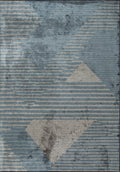 Lines Blue - Beige Rug