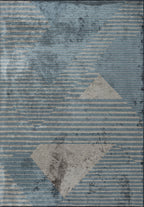 Lines Blue - Beige Rug