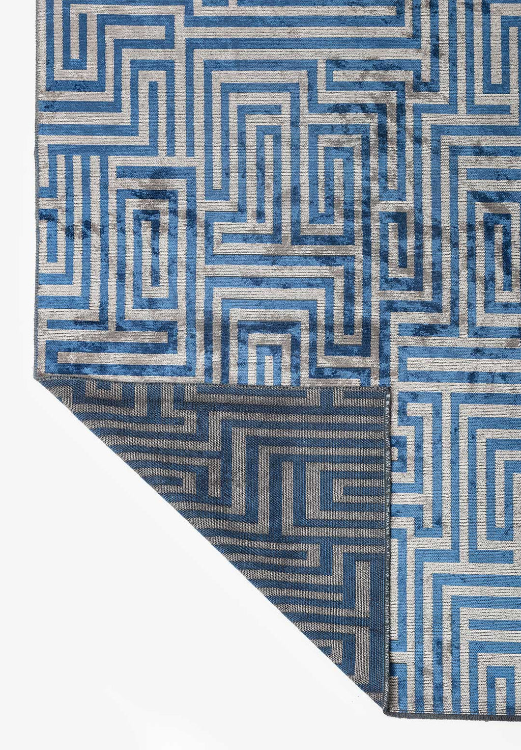 Nest Navy Blue - Light Grey Rug