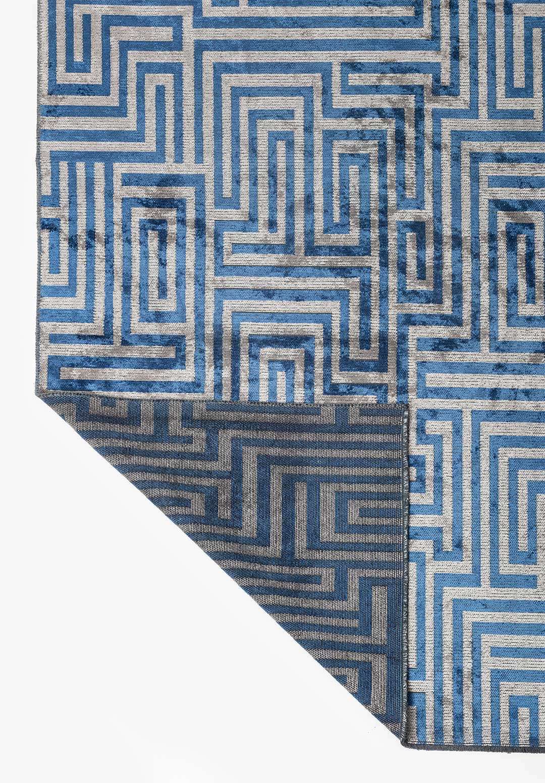 Nest Navy Blue - Light Grey Rug