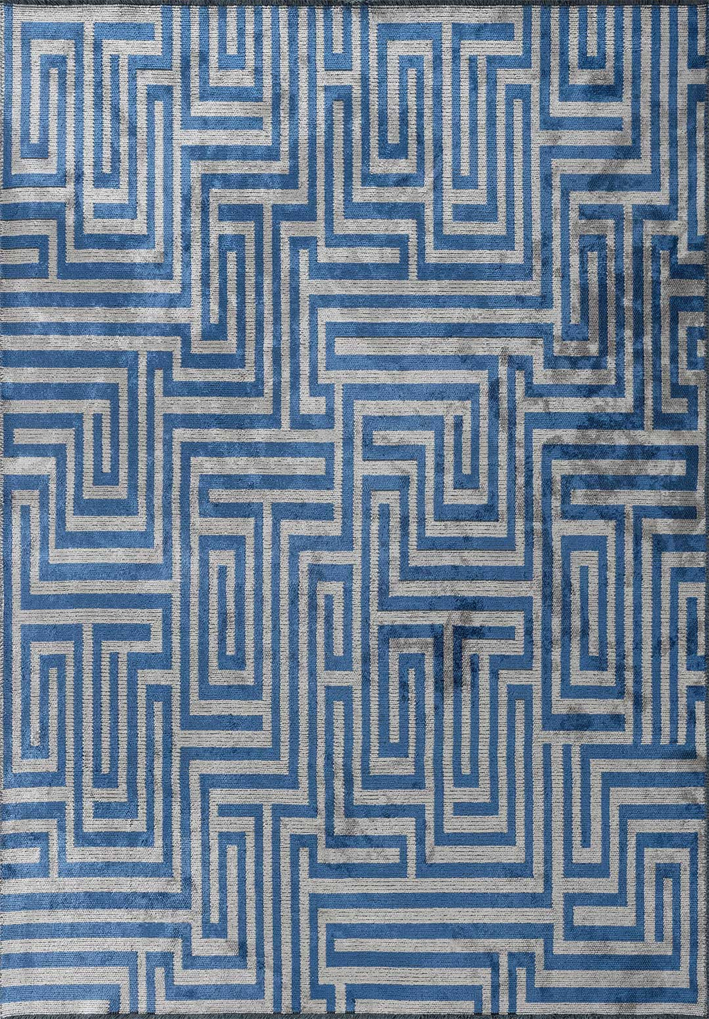 Nest Navy Blue - Light Grey Rug
