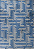 Nest Navy Blue - Light Grey Rug