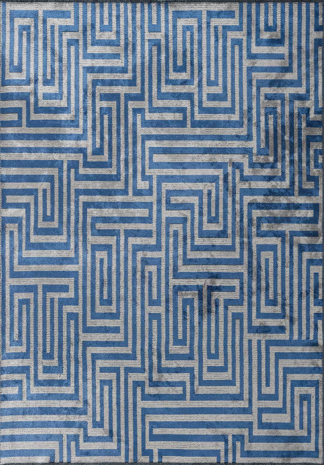 Nest Navy Blue - Light Grey Rug