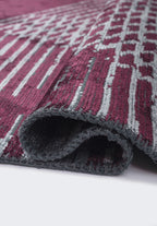Matrix Dark Damson - Ice Blue Rug