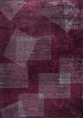 Matrix Dark Damson - Ice Blue Rug