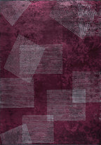 Matrix Dark Damson - Ice Blue Rug