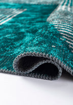 Matrix Dark Turquoise - Light Grey Rug