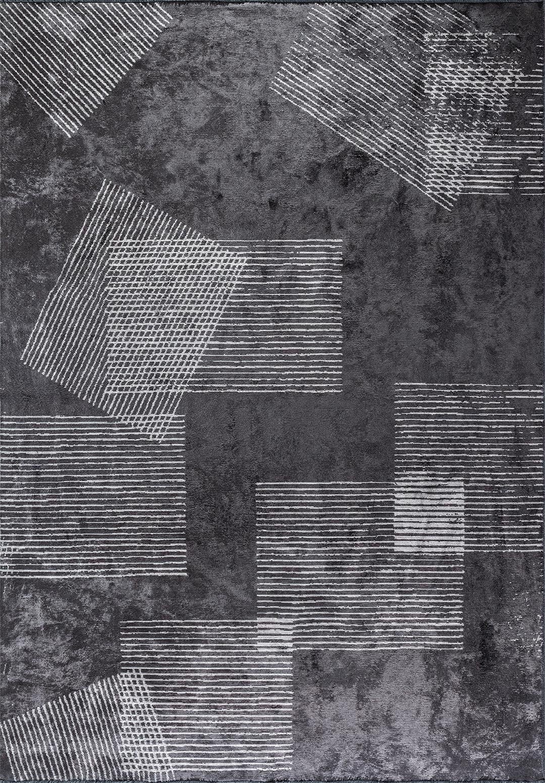 Matrix Charcoal - Light Grey Rug