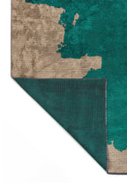 Coast Dark Turquoise - Dark Beige Rug