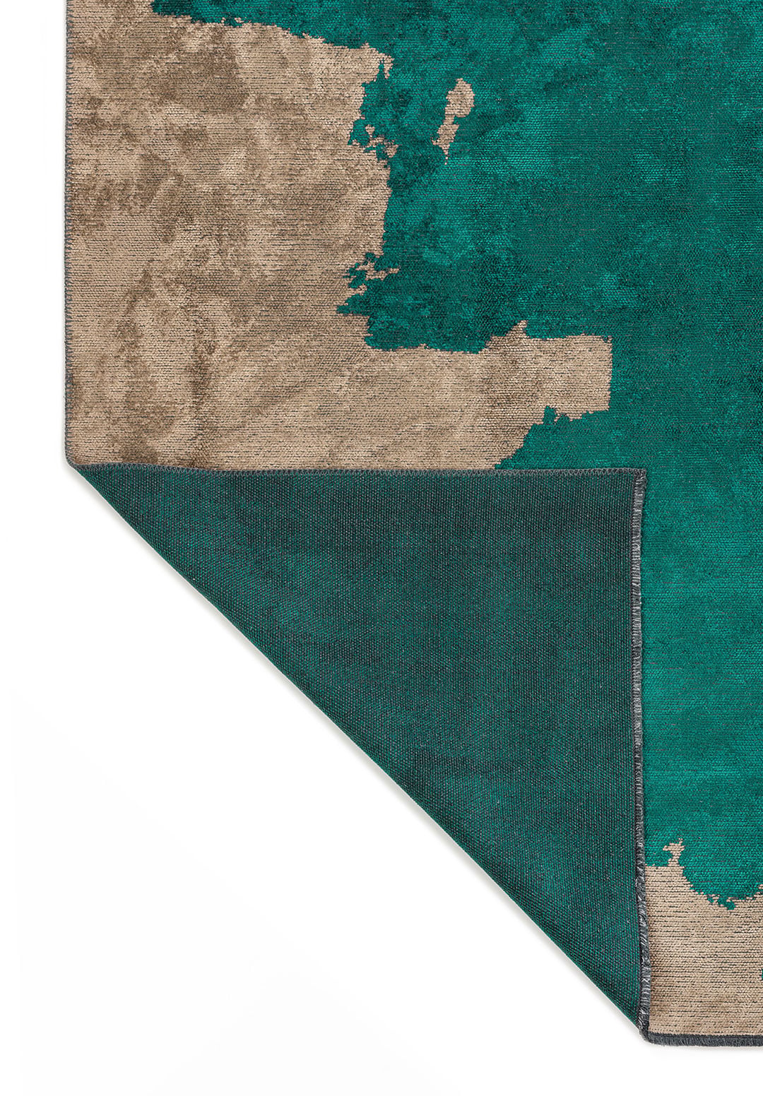 Coast Dark Turquoise - Dark Beige Rug