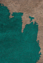 Coast Dark Turquoise - Dark Beige Rug