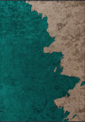 Coast Dark Turquoise - Dark Beige Rug