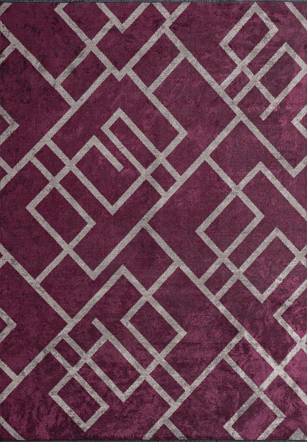 Channel Dark Damson - Dark Grey Rug