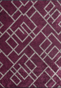Channel Dark Damson - Dark Grey Rug