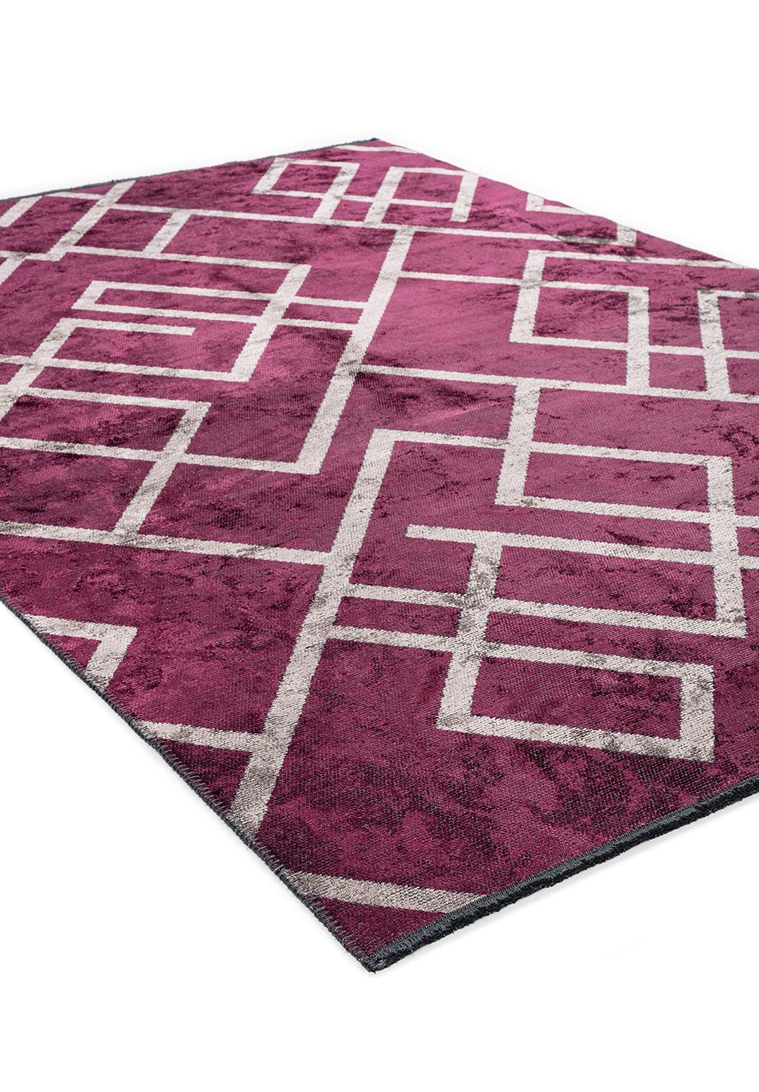 Channel Dark Damson - Dark Grey Rug