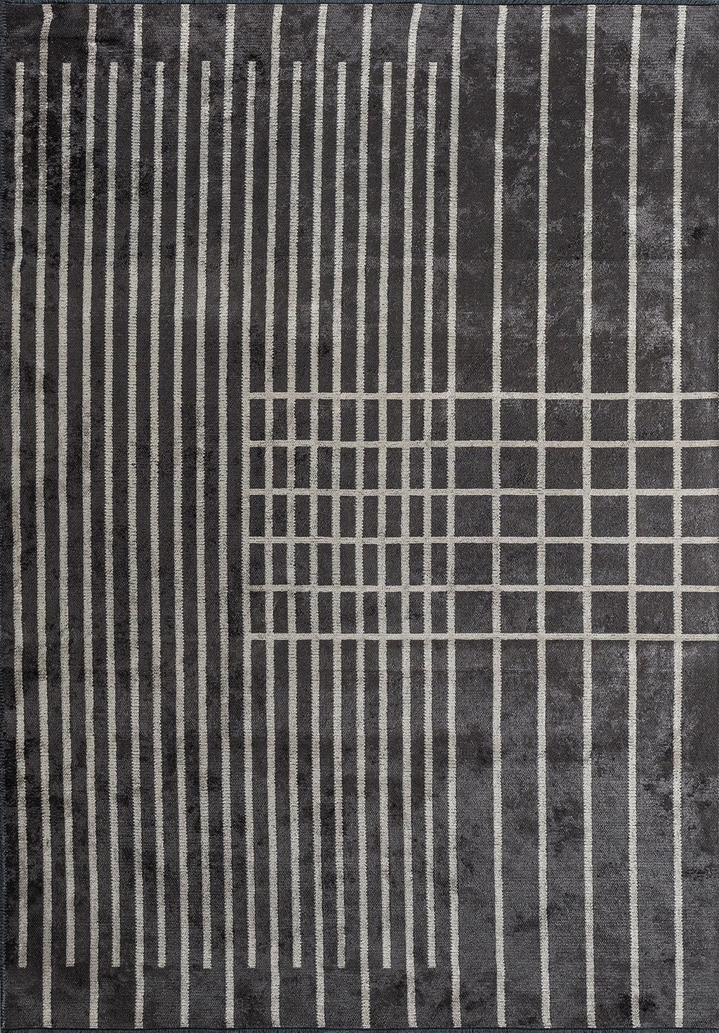 Plaid Charcoal - Grey Rug