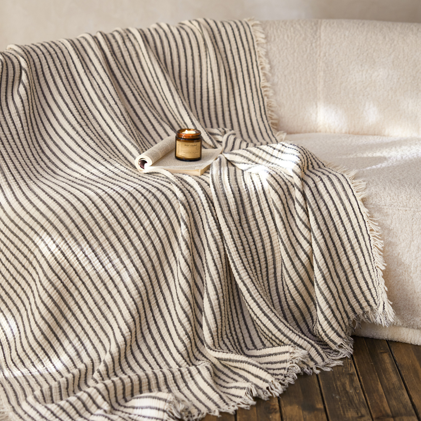 Woven Stripe Throw Blanket