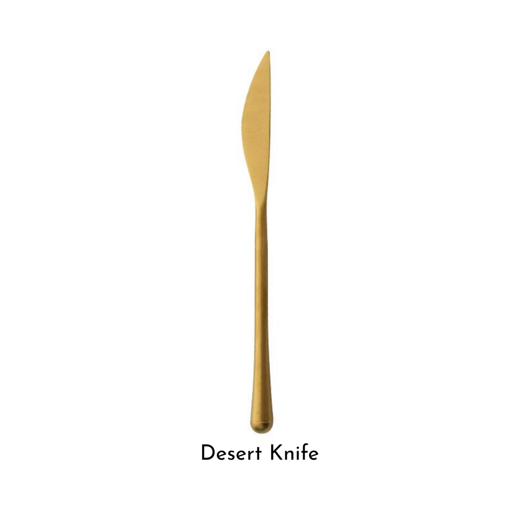 Retro Matte Gold Cutlery