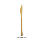 Retro Matte Gold Cutlery