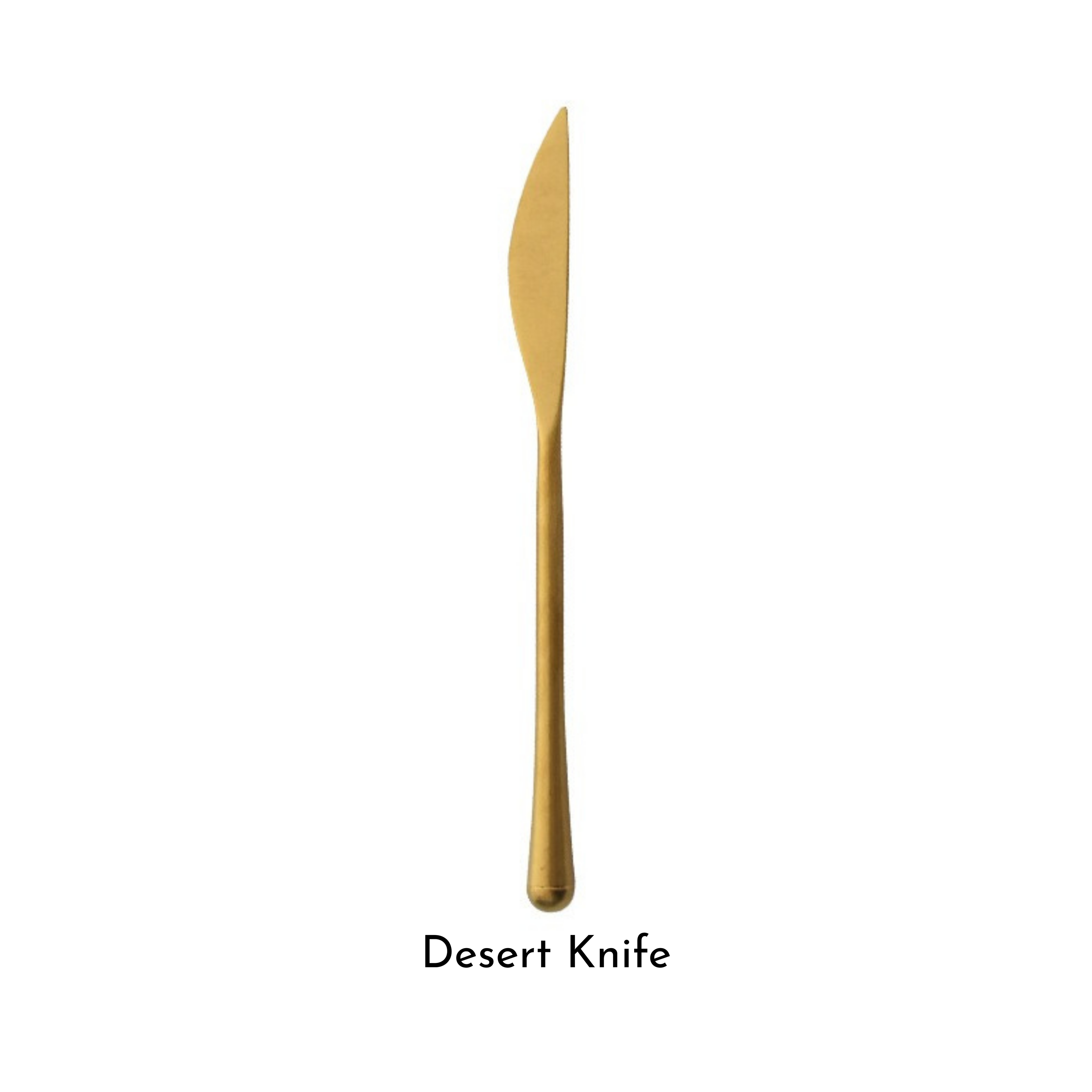 Retro Matte Gold Cutlery