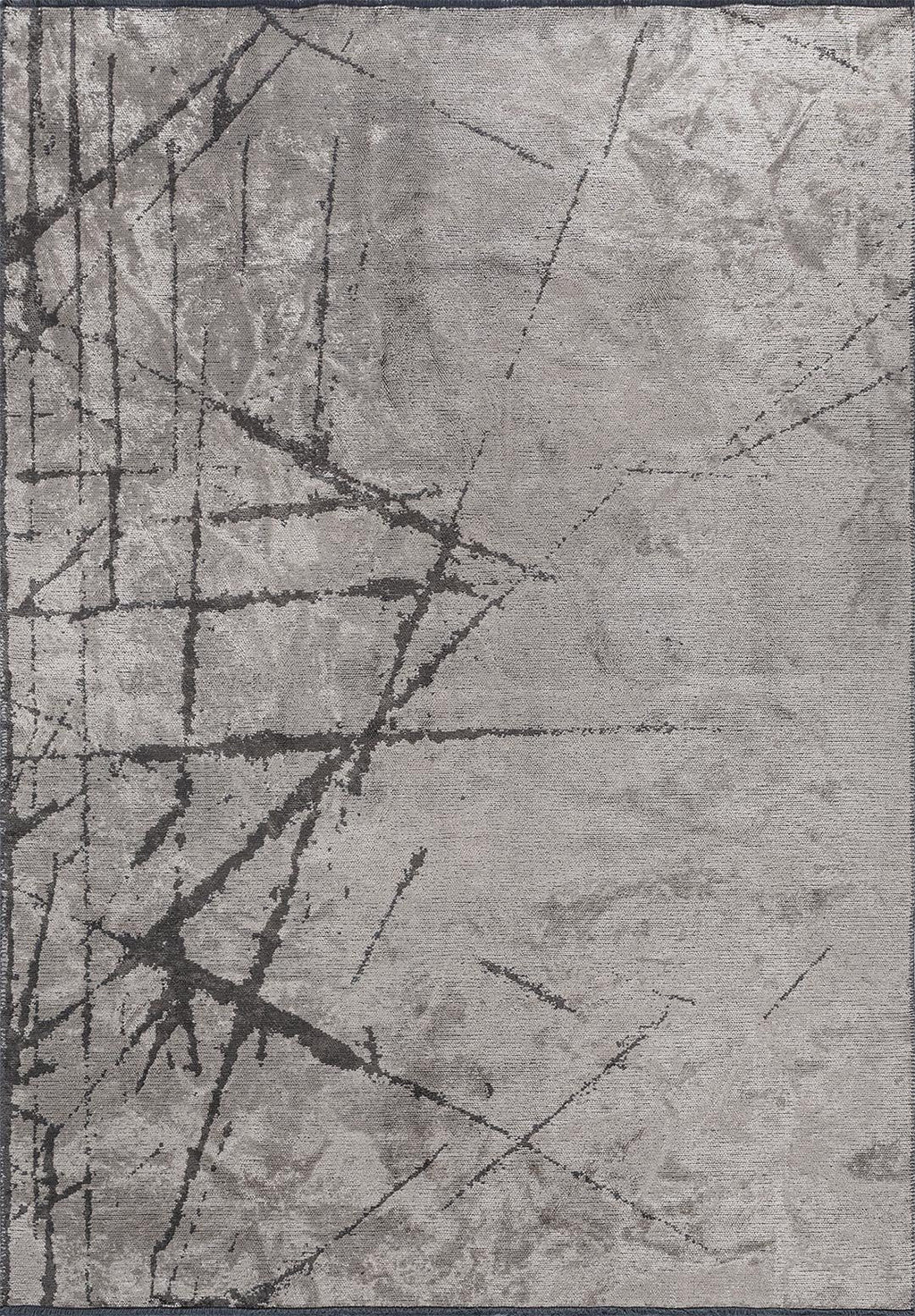 Crack Anthracite - Cream Rug