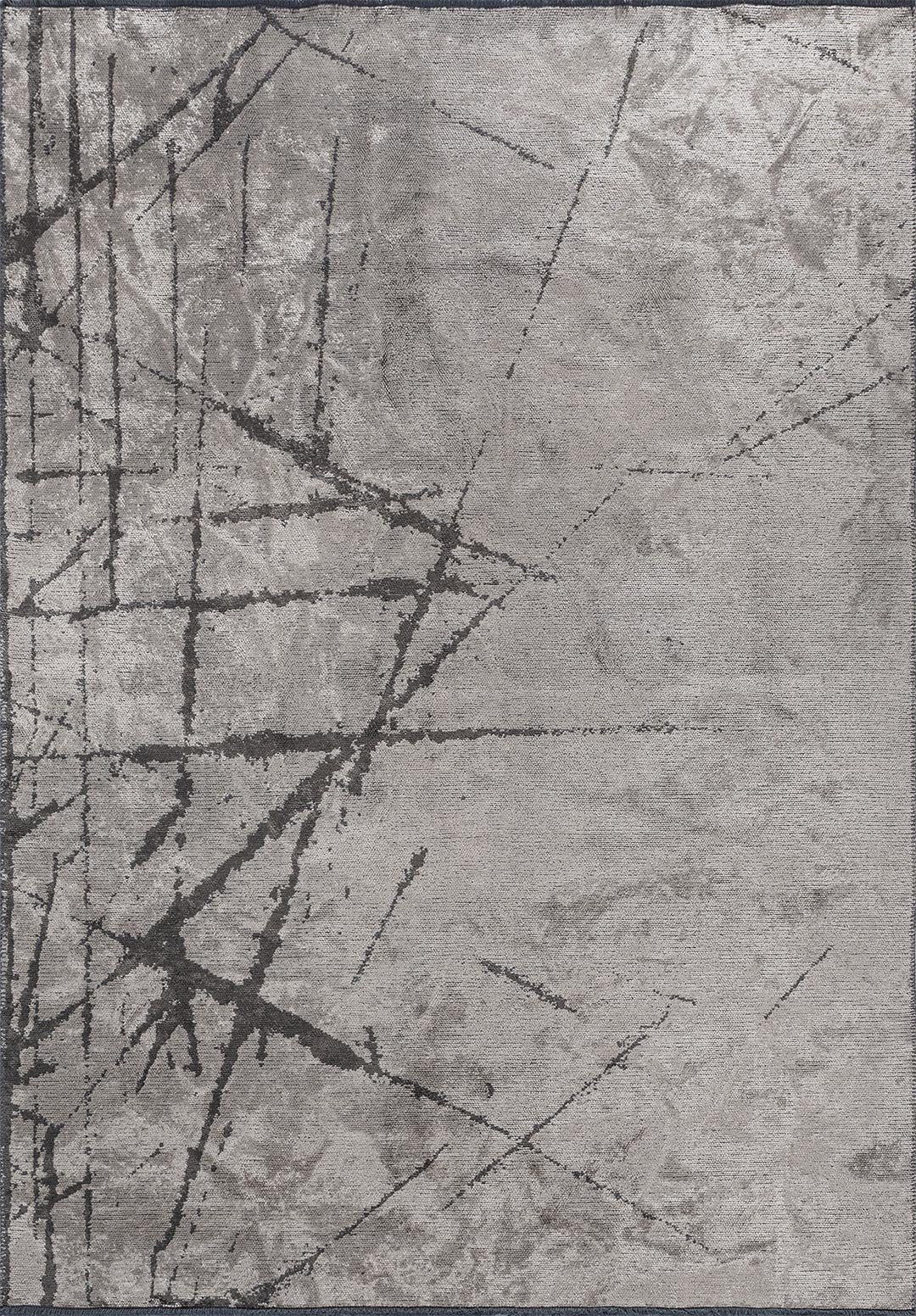 Crack Anthracite - Cream Rug