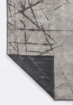Crack Anthracite - Cream Rug