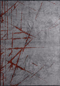 Crack Dark Terra - Light Grey Rug