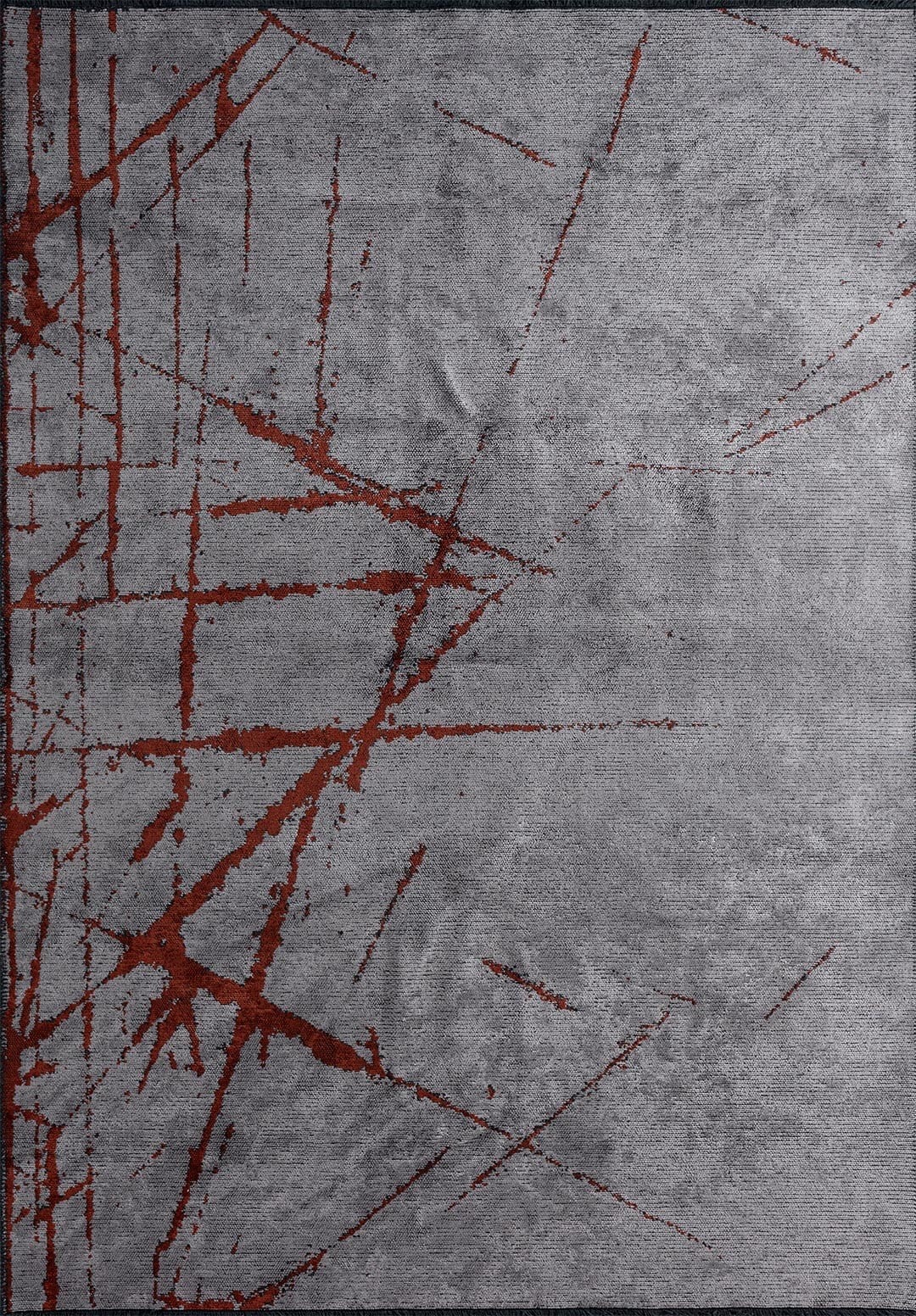 Crack Dark Terra - Light Grey Rug