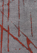 Crack Dark Terra - Light Grey Rug