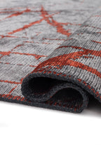 Crack Dark Terra - Light Grey Rug
