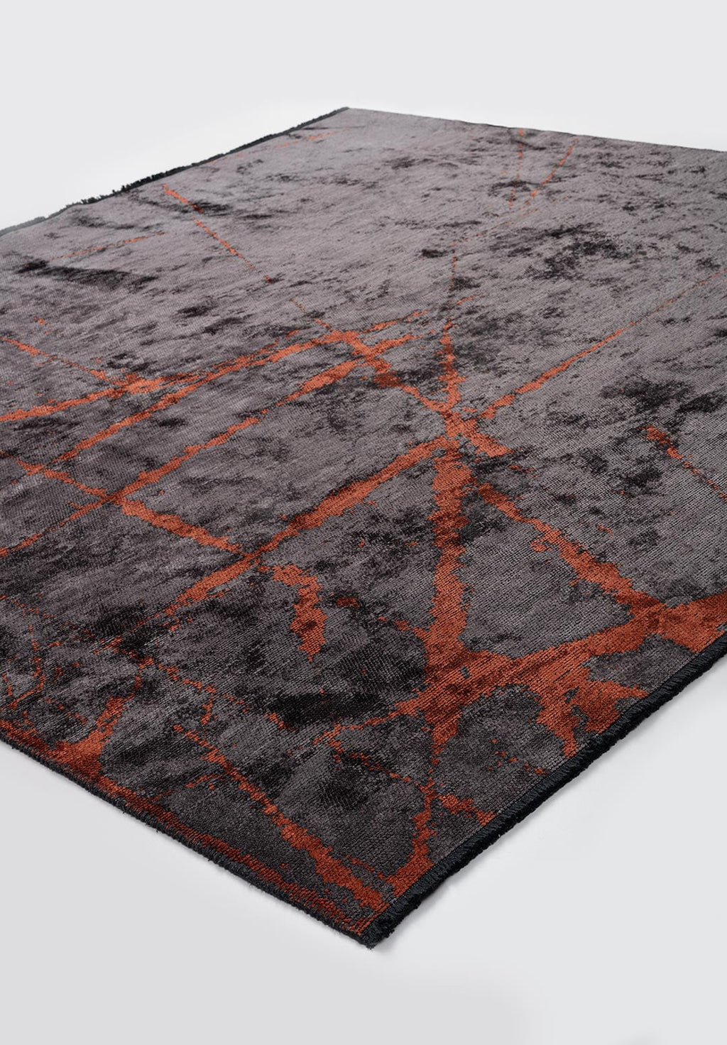 Crack Dark Terra - Charcoal Rug