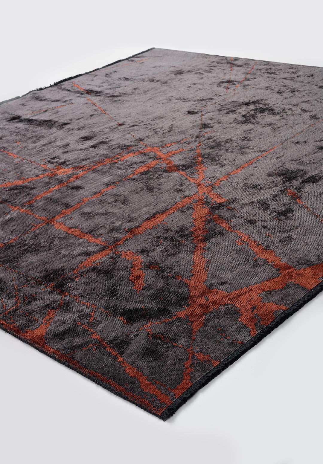 Crack Dark Terra - Charcoal Rug