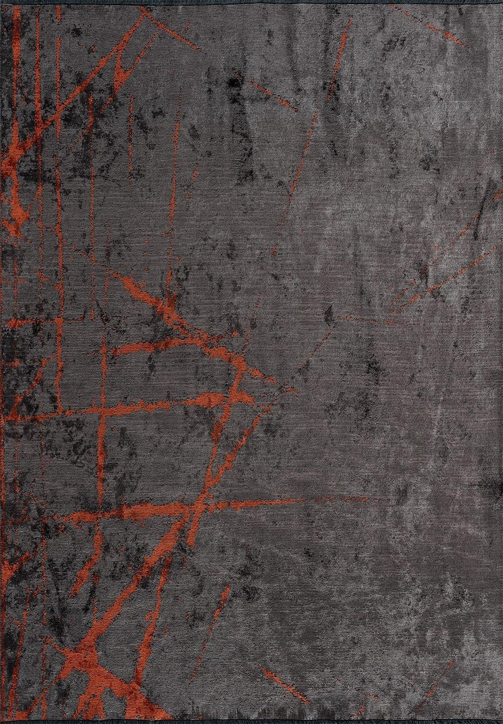 Crack Dark Terra - Charcoal Rug