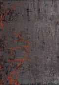 Crack Dark Terra - Charcoal Rug